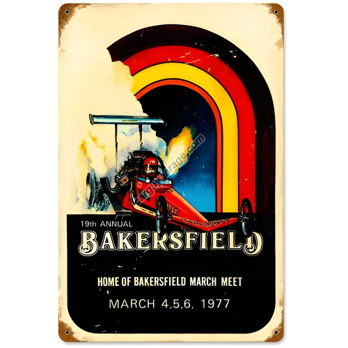 Bakersfield 19th Metal Sign - 18" x 12"