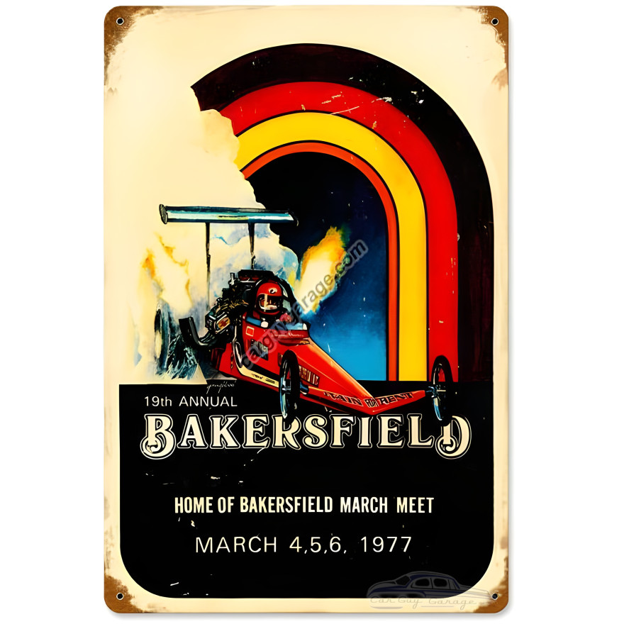 Bakersfield 19th Metal Sign - 18" x 12"