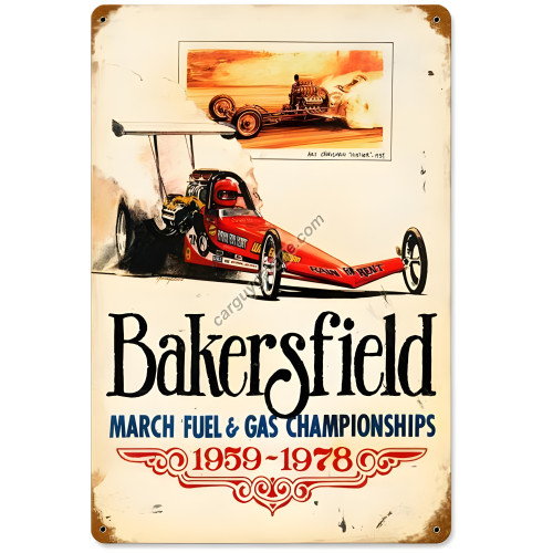 Bakersfield 59 to 78 Metal Sign - 18" x 12"