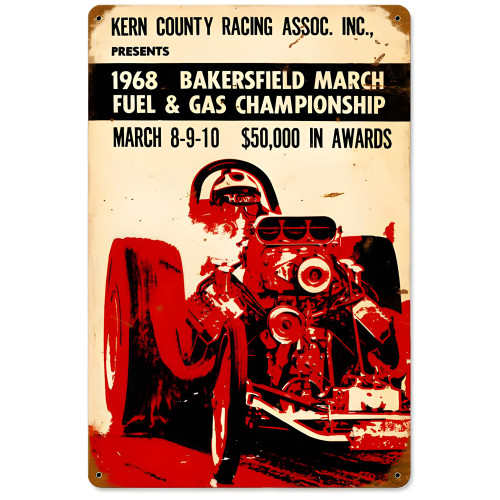 Bakersfield 1968 Metal Sign - 18" x 12"