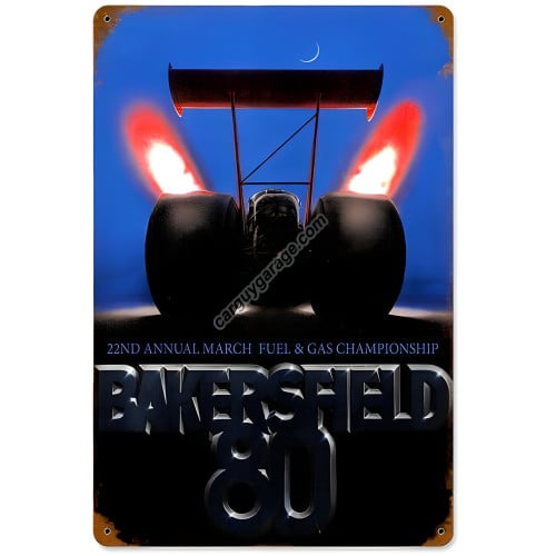 Bakersfield 80 Metal Sign - 18" x 12"