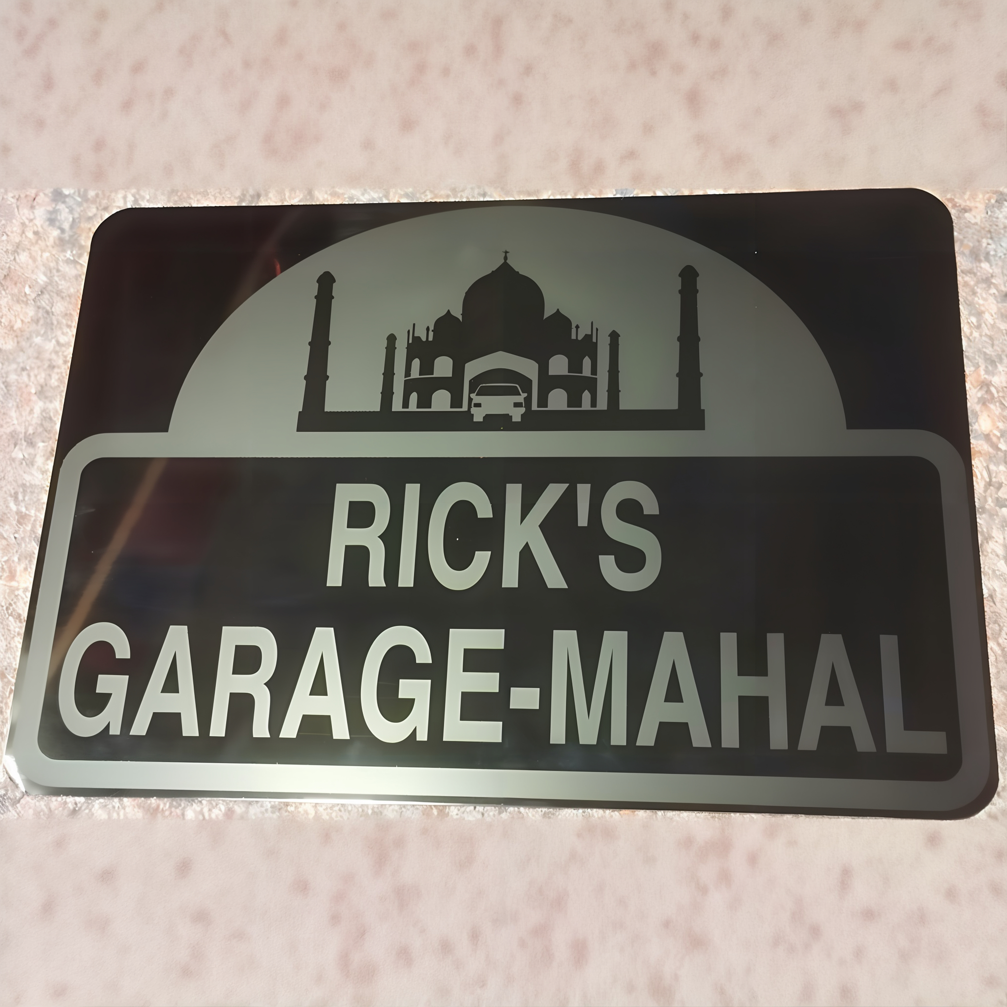 Personalized Metal Garage-Mahal Sign