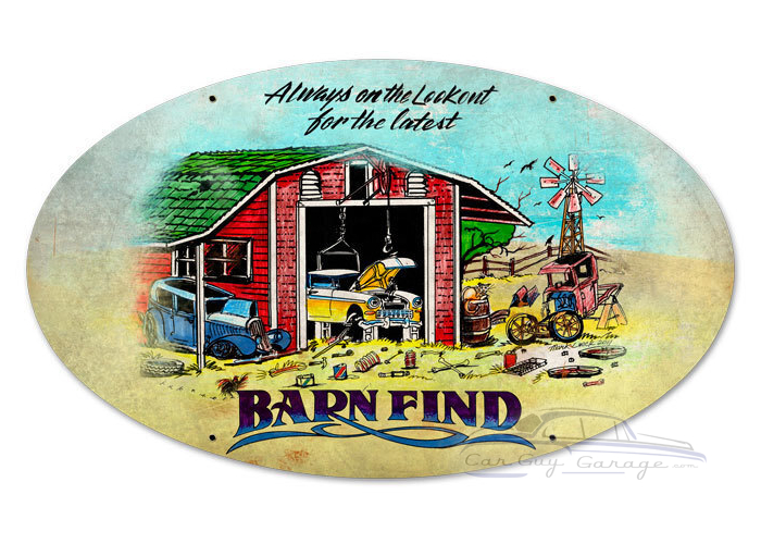 Barn Finds Metal Sign - 24" x 14"