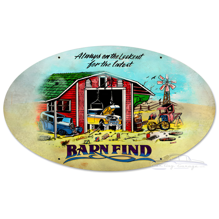 Barn Finds Metal Sign - 24" x 14"