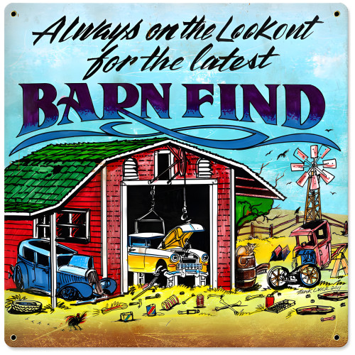 Barn Finds Metal Sign - 18" x 18"