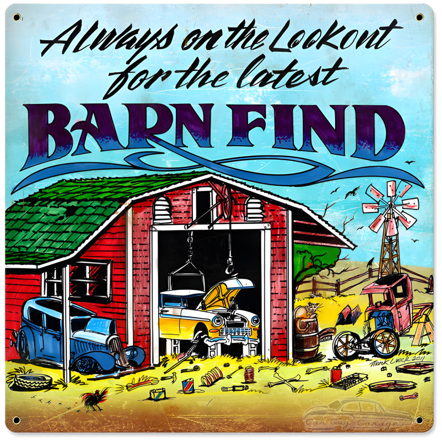 Barn Finds Metal Sign - 18" x 18"