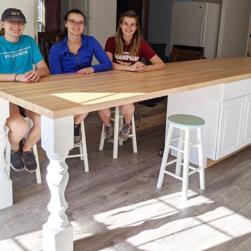 144" Long 1.75" Thick Maple Butcher Block Countertop