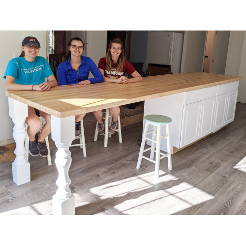 144" Long 1.75" Thick Maple Butcher Block Countertop