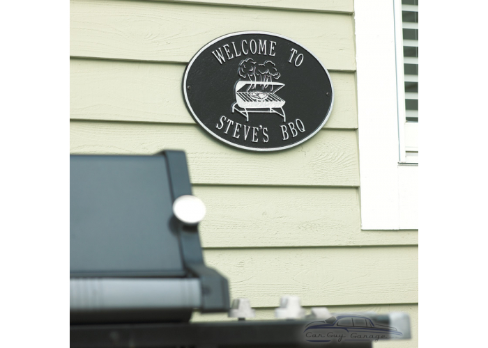 BBQ Grill Cast Aluminum Personalized Sign