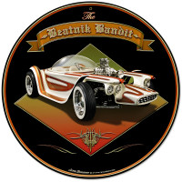 1961 Beatnik Bandit Metal Sign - 14" Round