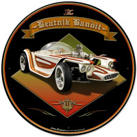 1961 Beatnik Bandit Metal Sign - 28" Round