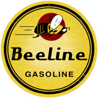 BeeLine Gasoline Metal Sign - 14" Round