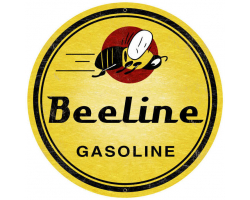 Bee Line Gasoline Metal Sign - 28" Round