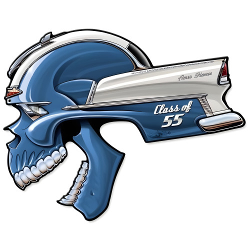 Bel Skull Class of '55 Metal Sign - 22" x 18"