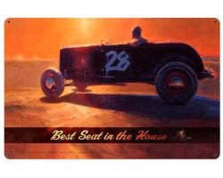 Best Seat in the House Metal Sign - 18" x 12"