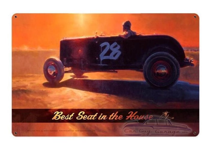 Best Seat in the House Metal Sign - 18" x 12"