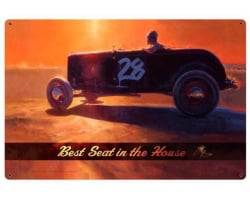 Best Seat in the House Metal Sign - 36" x 24"