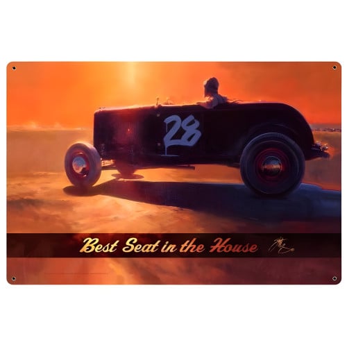 Best Seat in the House Metal Sign - 36" x 24"