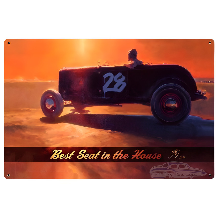 Best Seat in the House Metal Sign - 36" x 24"