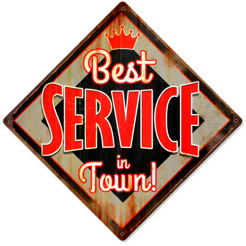 Best Service Metal Sign - 12" x 12"