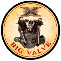 Big Valve Engine Sign - 14" Round
