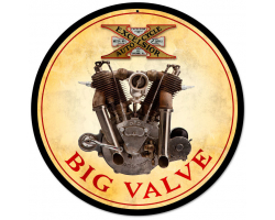 Big Valve Engine Sign - 14" Round