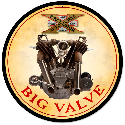 Big Valve Engine Sign - 14" Round