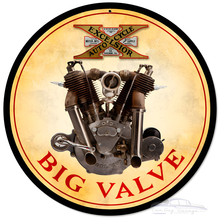 Big Valve Engine Sign - 14" Round