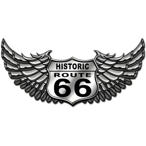 66 Bike Metal Sign - 30" x 15"