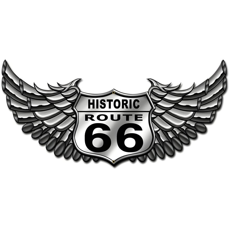 66 Bike Metal Sign - 30" x 15"