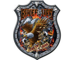 Bikers for Life Metal Sign - 18" x 24"