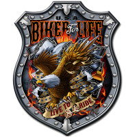 Bikers for Life Metal Sign - 14" x 18"