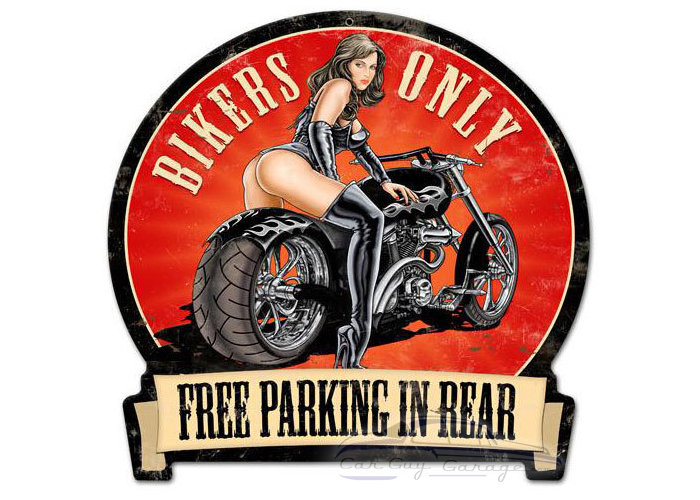 Bikers Only Metal Sign