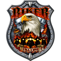 Biker Till I Die Metal Sign - 18" x 24"