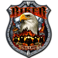 Biker Till I Die Metal Sign - 10" x 14"