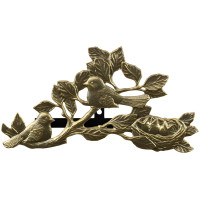 Decorative Birds & Nest Aluminum Wall Mount Hose Holder, French Bronze