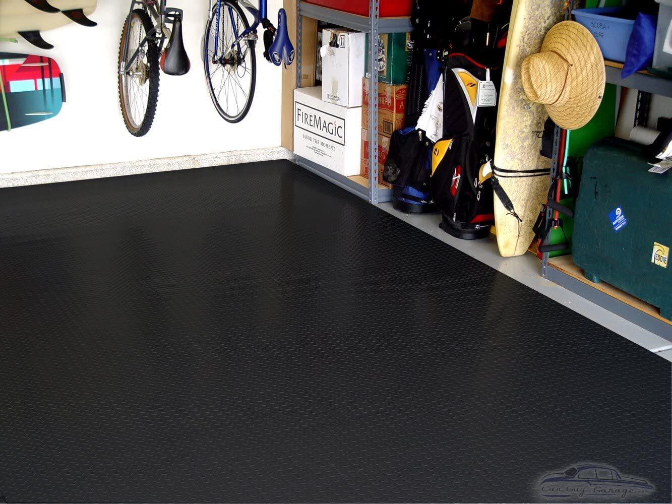 Roll Out Vinyl Garage Flooring - Black
