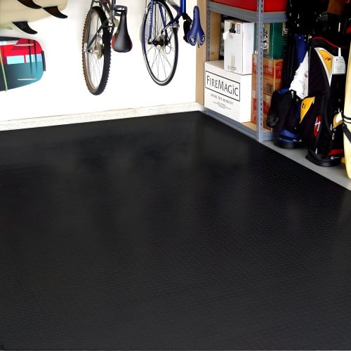 Roll Out Vinyl Garage Flooring - Black