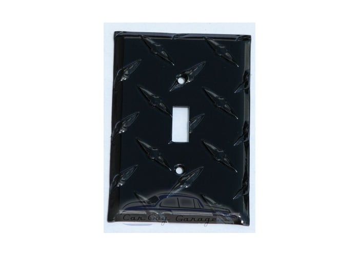 Black Diamond Plate Single Switch Cover