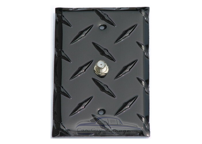 Black Diamond Plate Coaxial Cable Cover