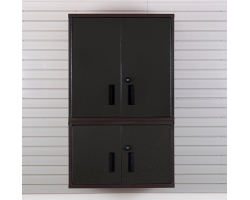 2 Black Steel Wall Cabinets