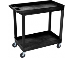 Black Eco 2 Shelf Tub Cart 
