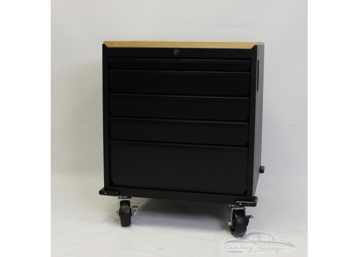 Five Drawer Modular Black Base Cabinet