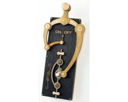 Black Single Toggle Levered Handle Light Switch Plate