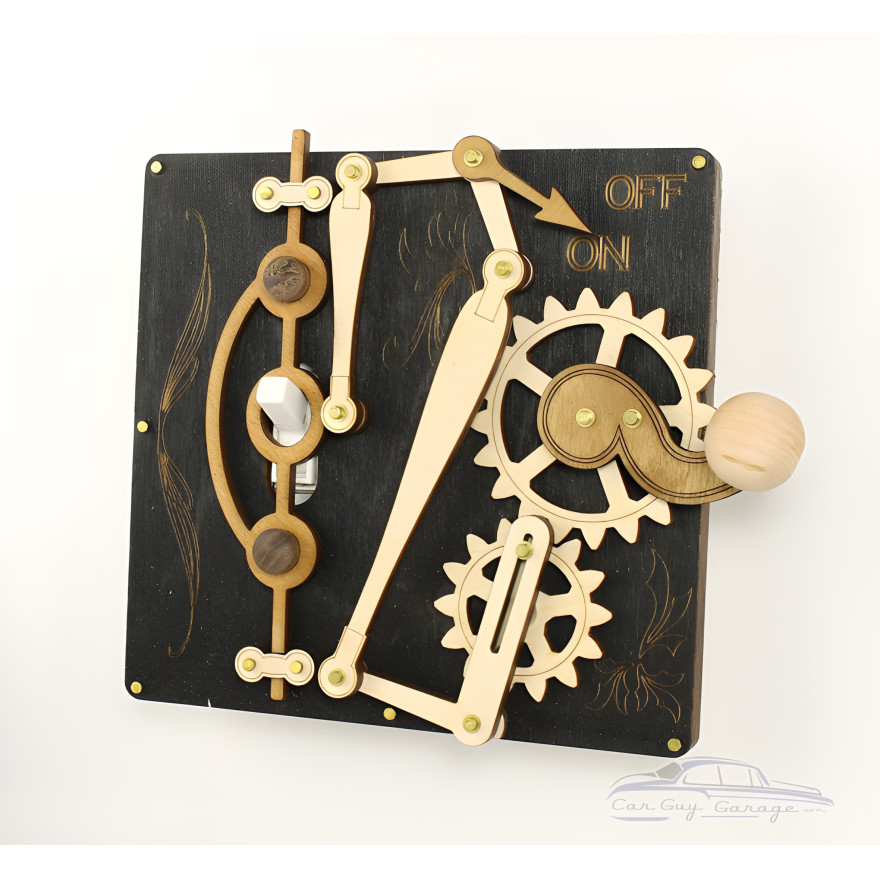 Black Single Toggle Gear Levered Light Switch Plate Black Single Toggle Gear Levered Light Switch Plate