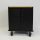 Two Door Black Modular Base Storage Cabinet