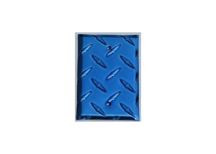 Blue Diamond Plate Blank Wall Plate