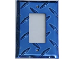 Blue Diamond Plate GFI Wall Plate