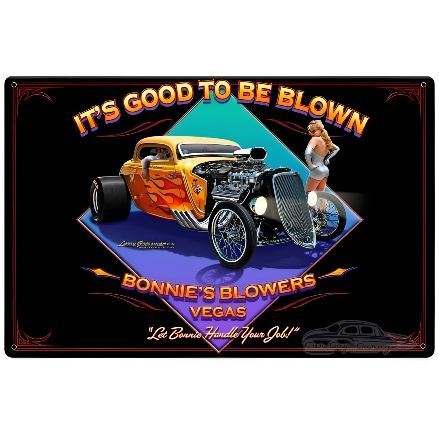 Blown Metal Sign - 18" x 12"
