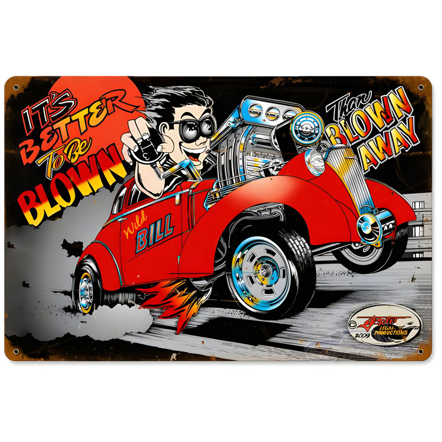 Blown Away Metal Sign - 18" x 12"